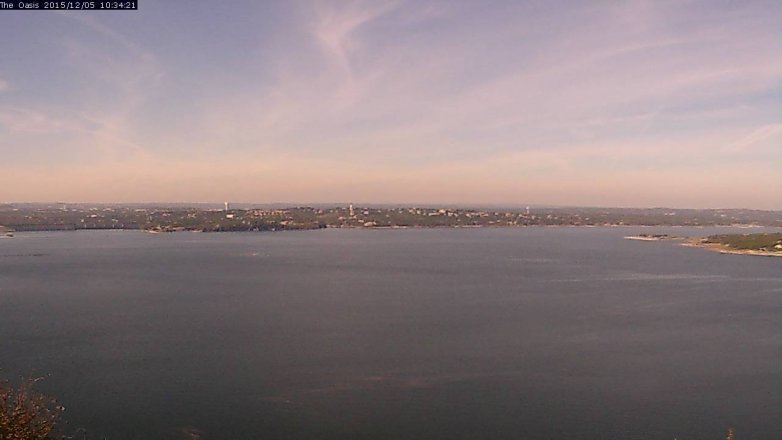 Lake Travis webcam, December 5, 2015 9:40 AM CT