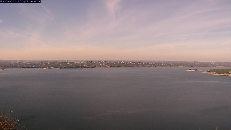 Lake Travis webcam, December 5, 2015 9:45 AM CT