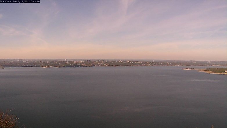 Lake Travis webcam, December 5, 2015 9:50 AM CT
