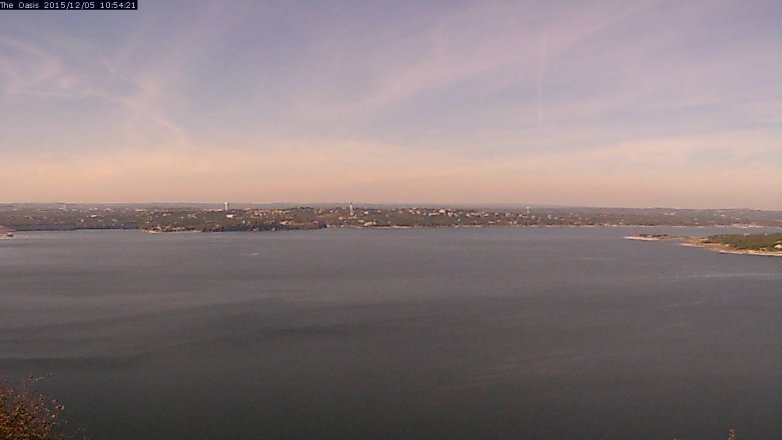 Lake Travis webcam, December 5, 2015 10:00 AM CT