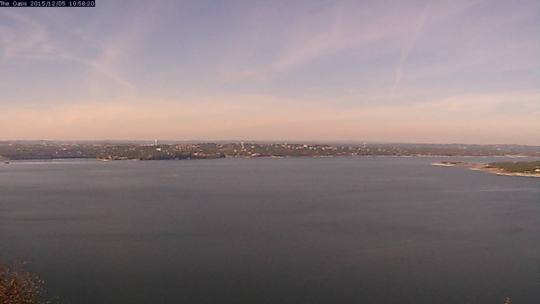 Lake Travis webcam, December 5, 2015 10:05 AM CT
