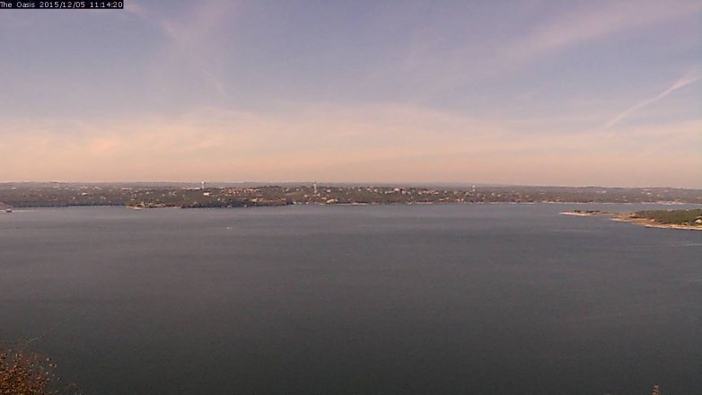 Lake Travis webcam, December 5, 2015 10:20 AM CT