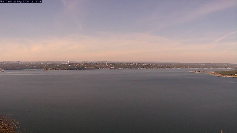 Lake Travis webcam, December 5, 2015 10:25 AM CT