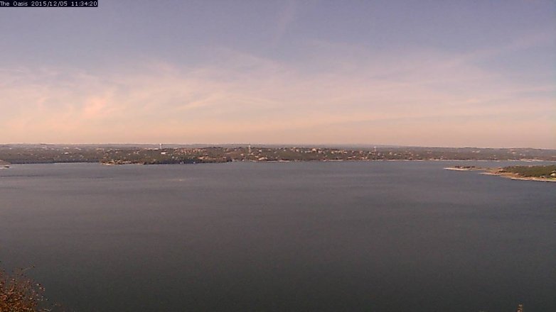 Lake Travis webcam, December 5, 2015 10:40 AM CT