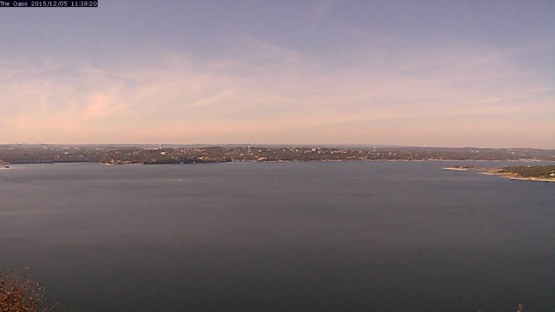 Lake Travis webcam, December 5, 2015 10:45 AM CT