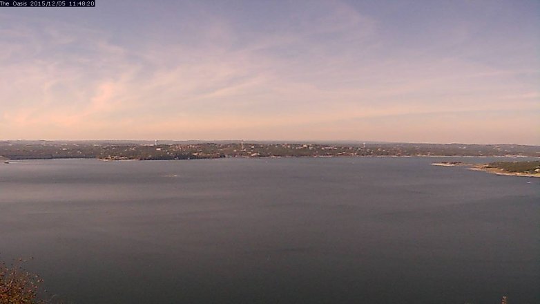 Lake Travis webcam, December 5, 2015 10:55 AM CT