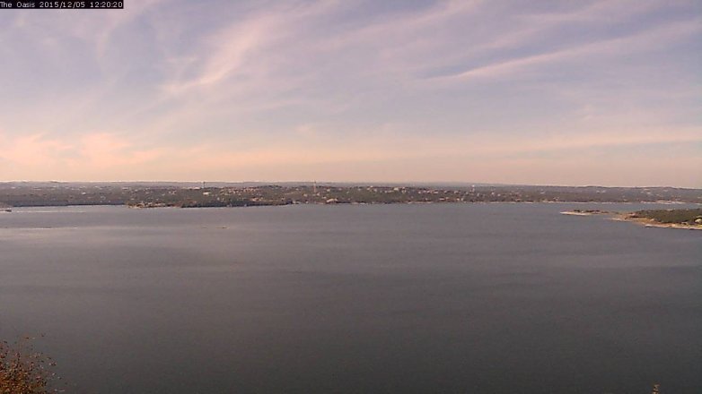 Lake Travis webcam, December 5, 2015 11:25 AM CT