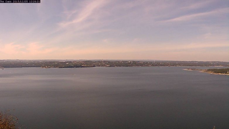 Lake Travis webcam, December 5, 2015 11:30 AM CT