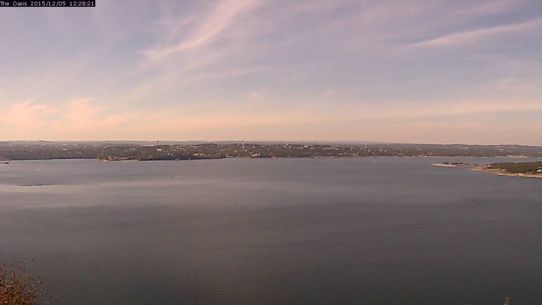 Lake Travis webcam, December 5, 2015 11:35 AM CT