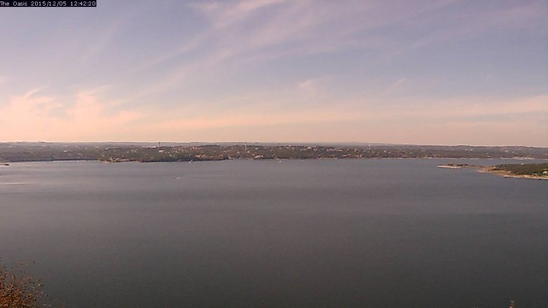 Lake Travis webcam, December 5, 2015 11:50 AM CT