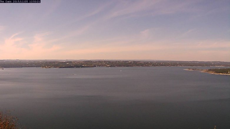 Lake Travis webcam, December 5, 2015 11:55 AM CT