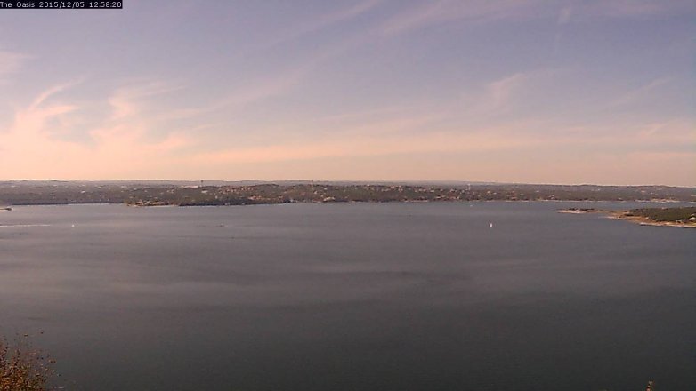 Lake Travis webcam, December 5, 2015 12:05 PM CT