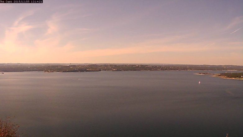 Lake Travis webcam, December 5, 2015 12:20 PM CT