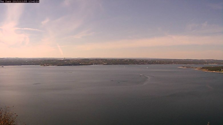 Lake Travis webcam, December 5, 2015 12:50 PM CT