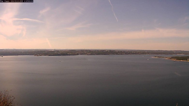 Lake Travis webcam, December 5, 2015 12:55 PM CT