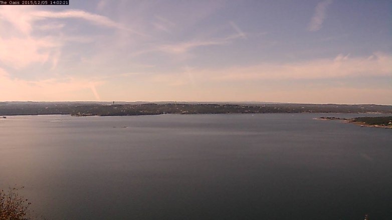 Lake Travis webcam, December 5, 2015 1:10 PM CT
