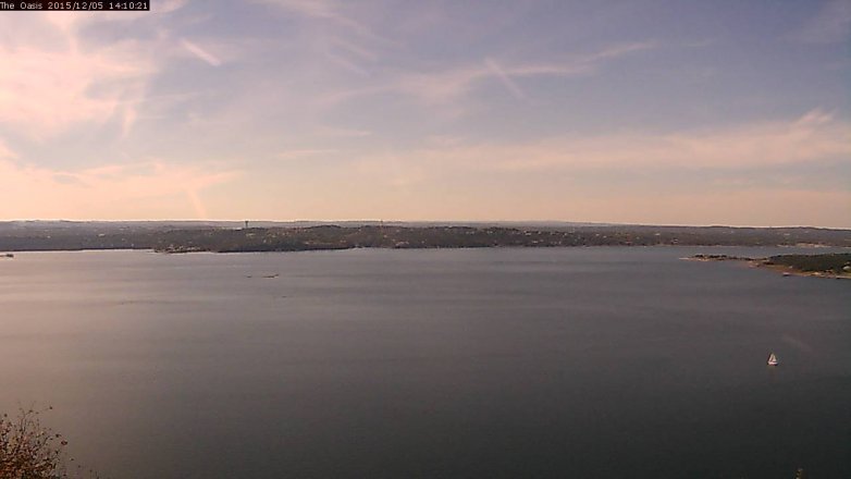 Lake Travis webcam, December 5, 2015 1:15 PM CT