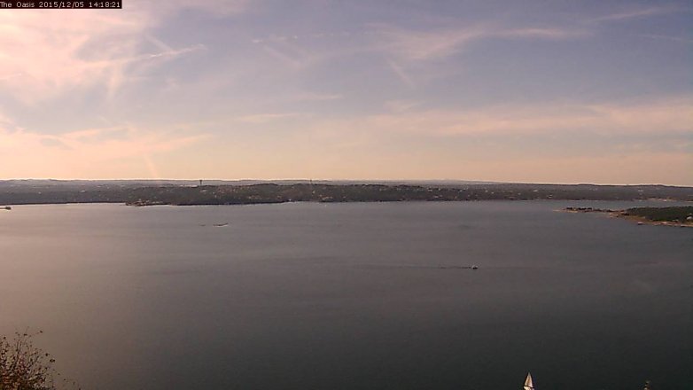 Lake Travis webcam, December 5, 2015 1:25 PM CT