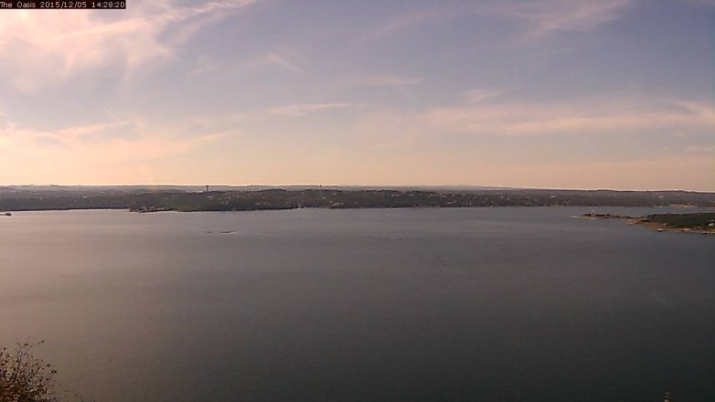 Lake Travis webcam, December 5, 2015 1:35 PM CT