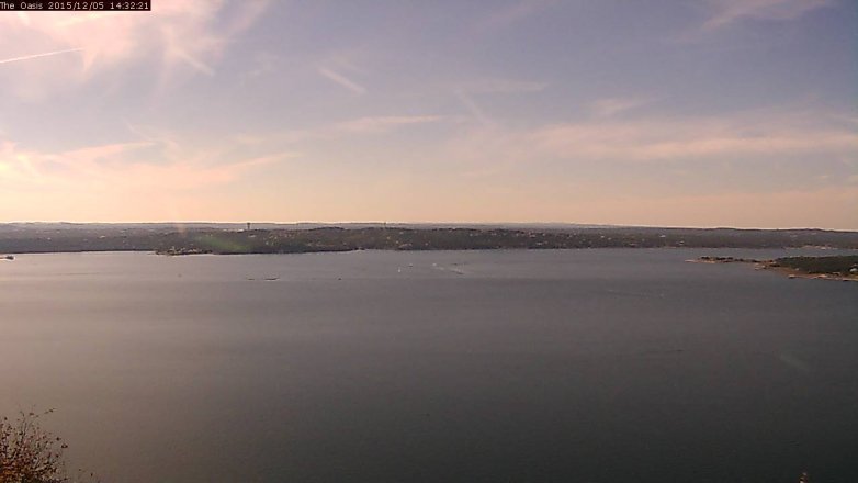 Lake Travis webcam, December 5, 2015 1:40 PM CT