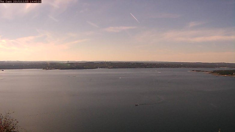 Lake Travis webcam, December 5, 2015 1:45 PM CT