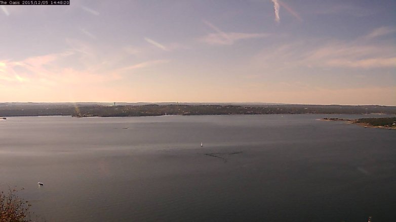 Lake Travis webcam, December 5, 2015 1:55 PM CT