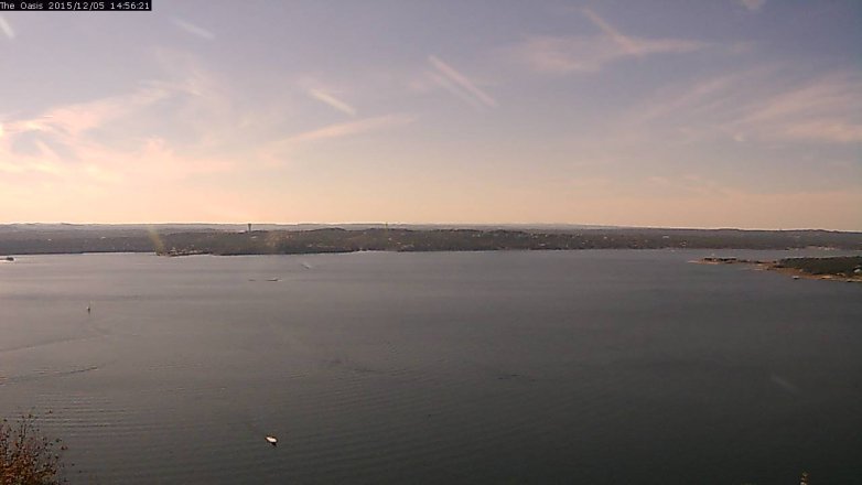 Lake Travis webcam, December 5, 2015 2:05 PM CT