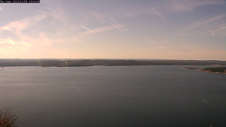 Lake Travis webcam, December 5, 2015 2:10 PM CT