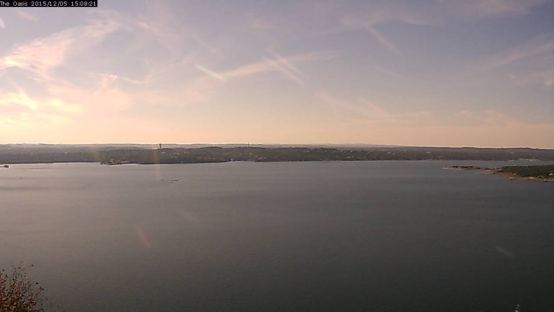 Lake Travis webcam, December 5, 2015 2:15 PM CT
