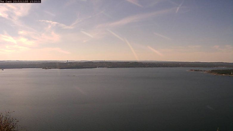 Lake Travis webcam, December 5, 2015 2:25 PM CT