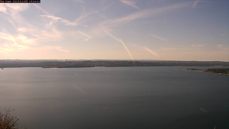 Lake Travis webcam, December 5, 2015 2:30 PM CT