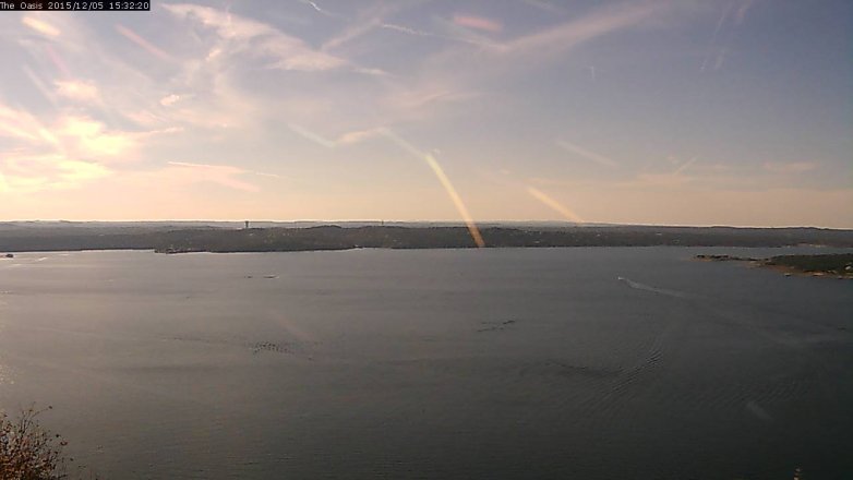 Lake Travis webcam, December 5, 2015 2:40 PM CT