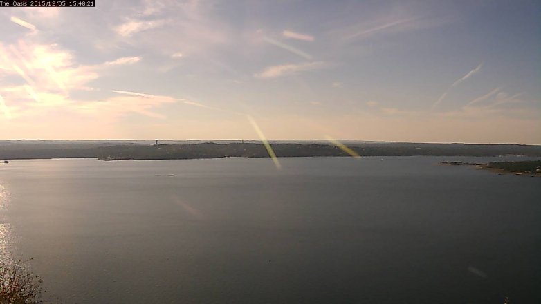 Lake Travis webcam, December 5, 2015 2:55 PM CT