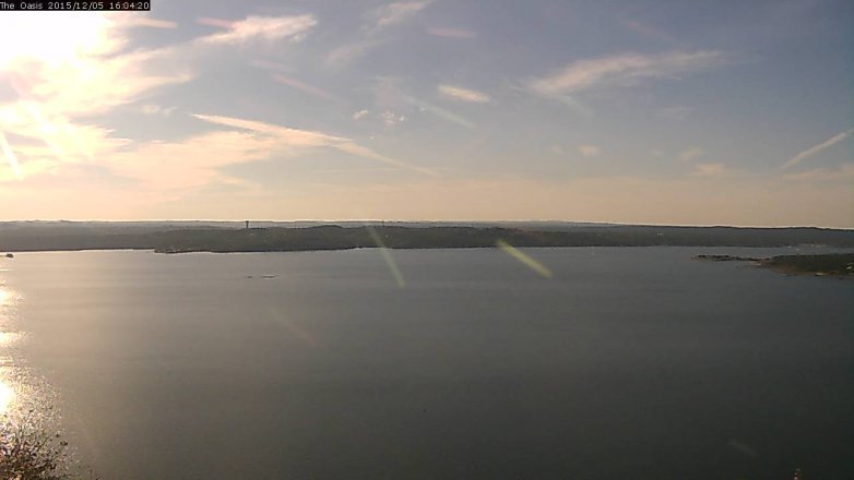 Lake Travis webcam, December 5, 2015 3:10 PM CT