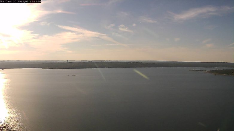Lake Travis webcam, December 5, 2015 3:20 PM CT