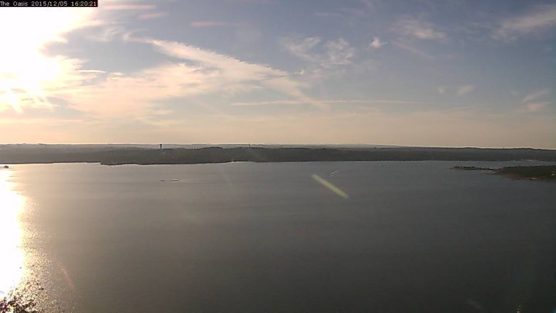 Lake Travis webcam, December 5, 2015 3:25 PM CT