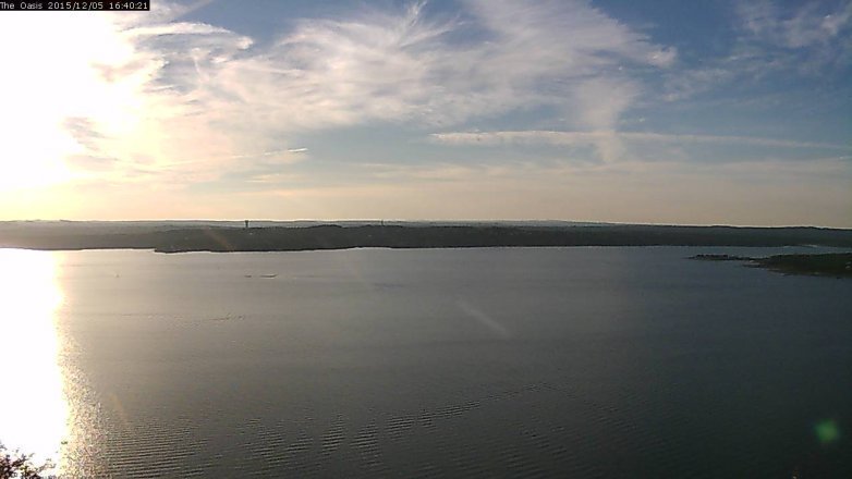 Lake Travis webcam, December 5, 2015 3:45 PM CT