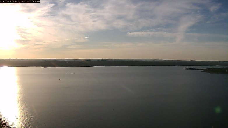 Lake Travis webcam, December 5, 2015 3:55 PM CT