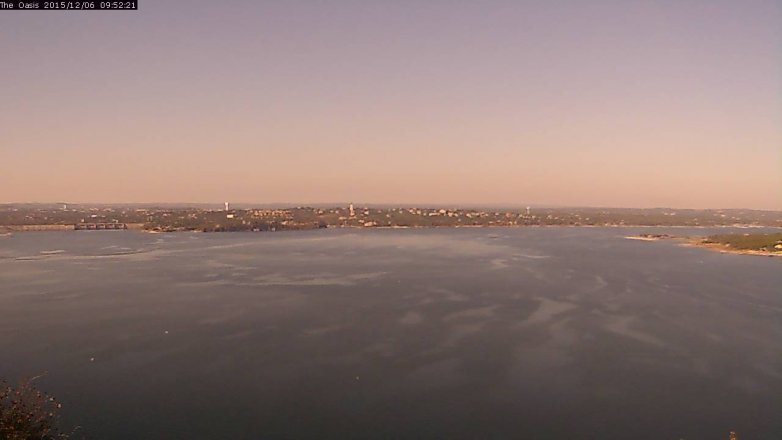 Lake Travis webcam, December 6, 2015 9:00 AM CT