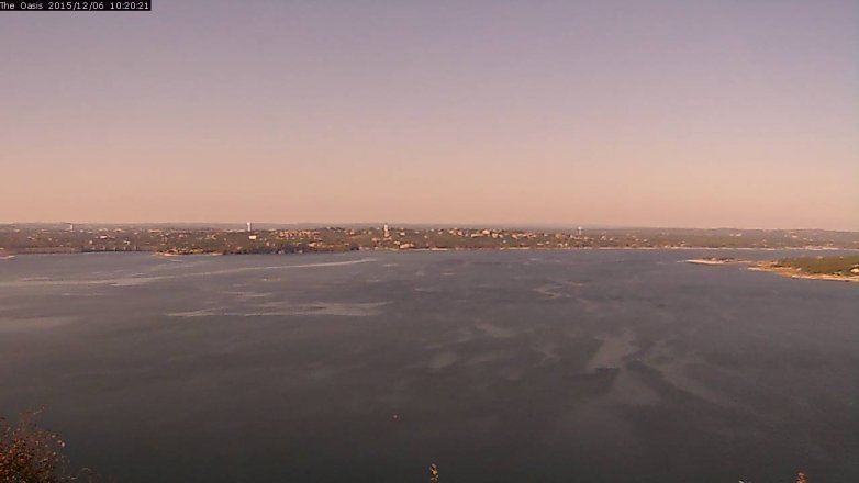 Lake Travis webcam, December 6, 2015 9:25 AM CT