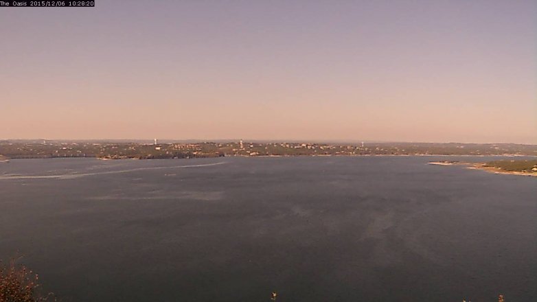 Lake Travis webcam, December 6, 2015 9:35 AM CT