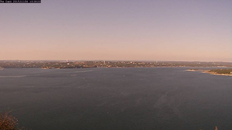 Lake Travis webcam, December 6, 2015 9:45 AM CT