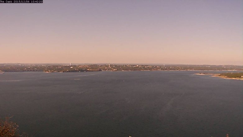 Lake Travis webcam, December 6, 2015 9:50 AM CT