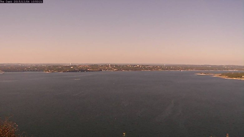 Lake Travis webcam, December 6, 2015 9:55 AM CT