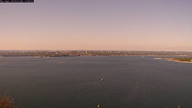 Lake Travis webcam, December 6, 2015 10:05 AM CT