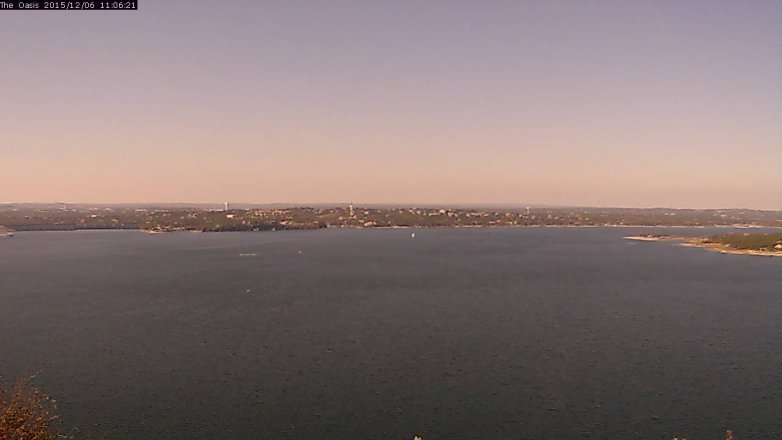 Lake Travis webcam, December 6, 2015 10:15 AM CT