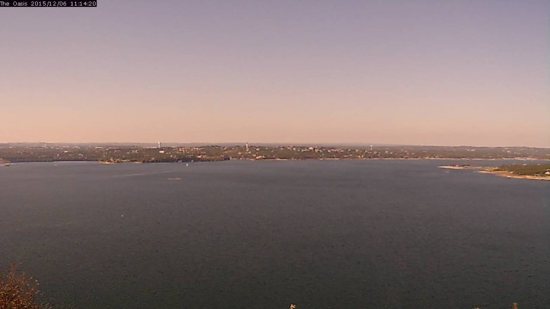 Lake Travis webcam, December 6, 2015 10:20 AM CT
