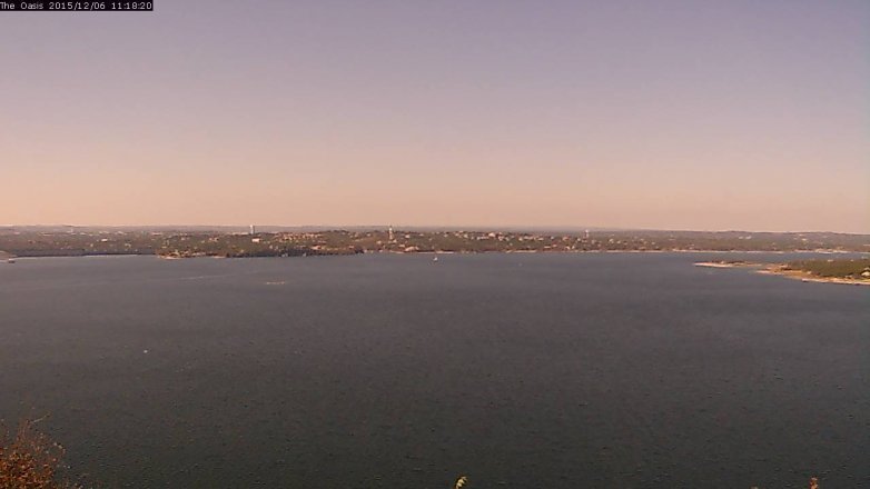 Lake Travis webcam, December 6, 2015 10:25 AM CT