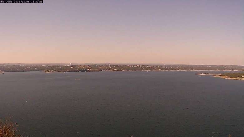 Lake Travis webcam, December 6, 2015 10:30 AM CT