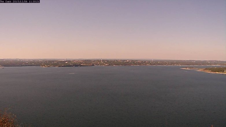 Lake Travis webcam, December 6, 2015 10:35 AM CT